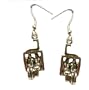 Solid Sterling Silver Chair Lift Skiing Earrings
