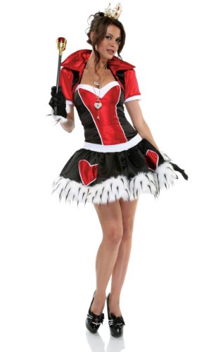 Forplay Women's Off With Her Head Dress, Red/White Trim, Large/X-Large