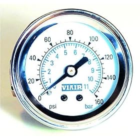 VIAIR 90084 Single Needle Gauge, White 1.5
