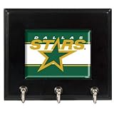Dallas Stars NHL Wood Keyhook Rack