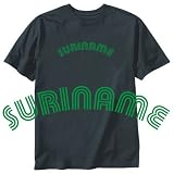 T-SHIRT BLACK  WORD SURINAME RETRO 