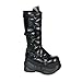 Demonia Men's BOXER-209, 4'' Platform Black Pu Cyber Men's Boot W/Modular Pieces