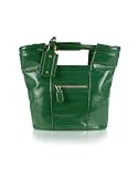 Coccinelle Verve Gloss - Patent Eco-leather Tote Bag Green