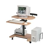 BALT Hi-Lo Workstations - Teak/Black