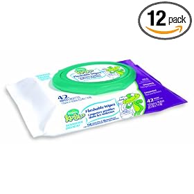 Pampers Kandoo Kandoo Flushable Wipes, Sensitive, Soft Tub , 42 Count (Pack of 12)