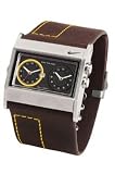  : Nike Oregon Series Square Leather Analog Watch - Brown/Black/Pro Gold - WA0054-293