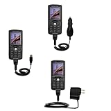 Deluxe Kit for the Sony Ericsson k758c includes a USB cable with Car and Wall Charger - Gomadic Brand w/ TipExchange Technology
