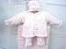 Cpk81bpbk,baby pink chenille Infant Girl Outfit, Cardigan sweater,pant,hat,blanket Set