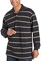 IZOD Men's Long Sleeve Striped Pique Knit Shirt
