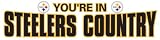 NFL Pittsburgh Steelers You're In Steelers Country White 8 Foot Banner