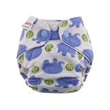Blueberry Newborn Bamboo Fitted Cloth Diaper (Elephant)