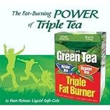 Green Tea Triple Fat Burner (200mg EGCG - 120 Liquid Soft-Gels), Green Tea, White Tea & Orange Tea
