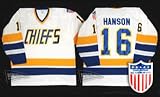 Charlestown Chiefs Home White Replica #16 Jack Hanson Throwback Jersey