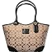 COACH BLEECKER SIGNATURE SHOPPERS TOTE SATCHEL HANDBAG 12369 Khaki Black