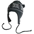 New Ski Skate 2 Ply Knit Hat Trooper Trapper Flaps * Dark Grey and Gray - Small and Medium