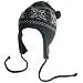 New Ski Skate 2 Ply Knit Hat Trooper Trapper Flaps * Dark Grey and Gray - Small and Medium