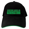 CAPS BLACK EMBROIDERY " EVERYONE LOVES UZBEKISTANI " UZBEKISTAN