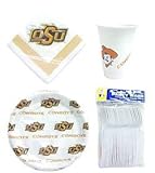 Oklahoma State Cowboys 96 Piece Plastic Dinnerware Set by Duck House