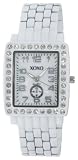 XOXO Women's XO5214 Rhinestone Accent White Enamel Bracelet Watch