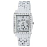 XOXO Womens XO5214 Rhinestone Accent White Ena