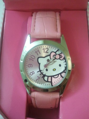 Licensed Hello Kitty Ladies Wrist Leather Band Watch – Pink