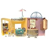 4-Ever Best Friends - Chill Out Room Doll House with Balcony,Vanity, Game Room, Library, Juice Bar, and Furniture