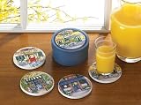 4 Pc. French Cafe Coasters Set
