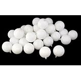 32ct Matte Winter White Shatterproof Christmas Ball Ornaments 3.25" (80mm)