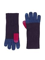 Marc by Marc Jacobs Guantes de Lana Key Item (Morado / Azul Petróleo)