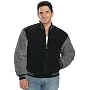Mens Suede Classic Baseball Bomber Jacket