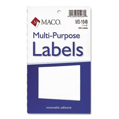 Multipurpose Self-Adhesive Removable Labels 1 1/2 x 3 White 160/Pack