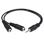 Trixes - Cable divisor de audio para 2 auriculares o altavoces con conector de 3,5 mm
