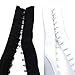 Hook & Eye Trim Tape Fastening Non Rust Quality Trimming Corsets Basques Costume. Rust Free Coated, Strong Stitched Attachment,Black,2 Meters