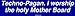 Techno-Pagan. I worship the holy Mother Board Large Bumper Sticker