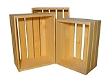 IMAGE OF Solid Pine Crate 3-pc Set Unfinished