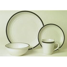 Basic Living V Black 32 Piece Dinnerware by
