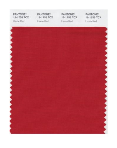 Pantone 19-1758 TCX Smart Color Swatch Card, Haute Red