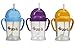 Zoli Baby BOT Straw Sippy Cup 6 oz - 3 Pack, Blue/Purple/Orange