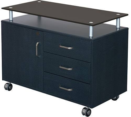 OFFICE PEDESTAL With 2 Shelves, 3 Drawers and 