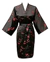 Kimono Robe - Brocade Mini Cherry Blossom & Bamboo (Short)