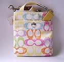 Coach Scribble Signature Swing Pack Messenger Crossbody Bag 41187
