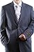 Men's 2 Button Super 150s Extra Fine Gray Dress Suit with Flat Front Pants