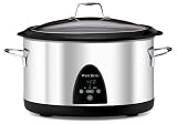 West Bend 84596 6-Quart Programmable Crockery Cooker, Stainless Steel