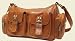 Roma Brown Leather Cargo Satchel Bag Handbag Purse