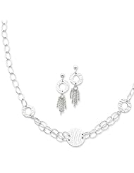 Sterling Silver Necklace And Earrings Set