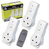 3 X Remote Control Sockets Energy Saving 20mtr Range