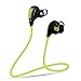Xcords(TM) New Version Bluetooth Headphones, Sports Wireless Headphones, Sweatproof, In-ear Stereo Earbuds, Premium Sound with Bass, Noise Cancelling for iOS and Android Devices with Mic (Green)