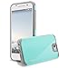 HTC One A9 Case, RANZ Grey with Aqua Blue Hard Impact Dual Layer Shockproof Bumper Case For HTC One A9