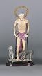 Bareggio Collection - Statue - Saint Lazarus - Poly Resin Statues on Dark Base - 11in.