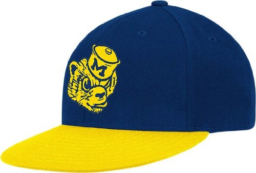 adidas Michigan Wolverines Flat Visor Snapback Cap One Size Fits All
